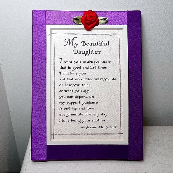 Blue Mountain Arts MY BEAUTIFUL DAUGHTER Magnet Small Easel Print Poem Purple - Picture 13 of 14